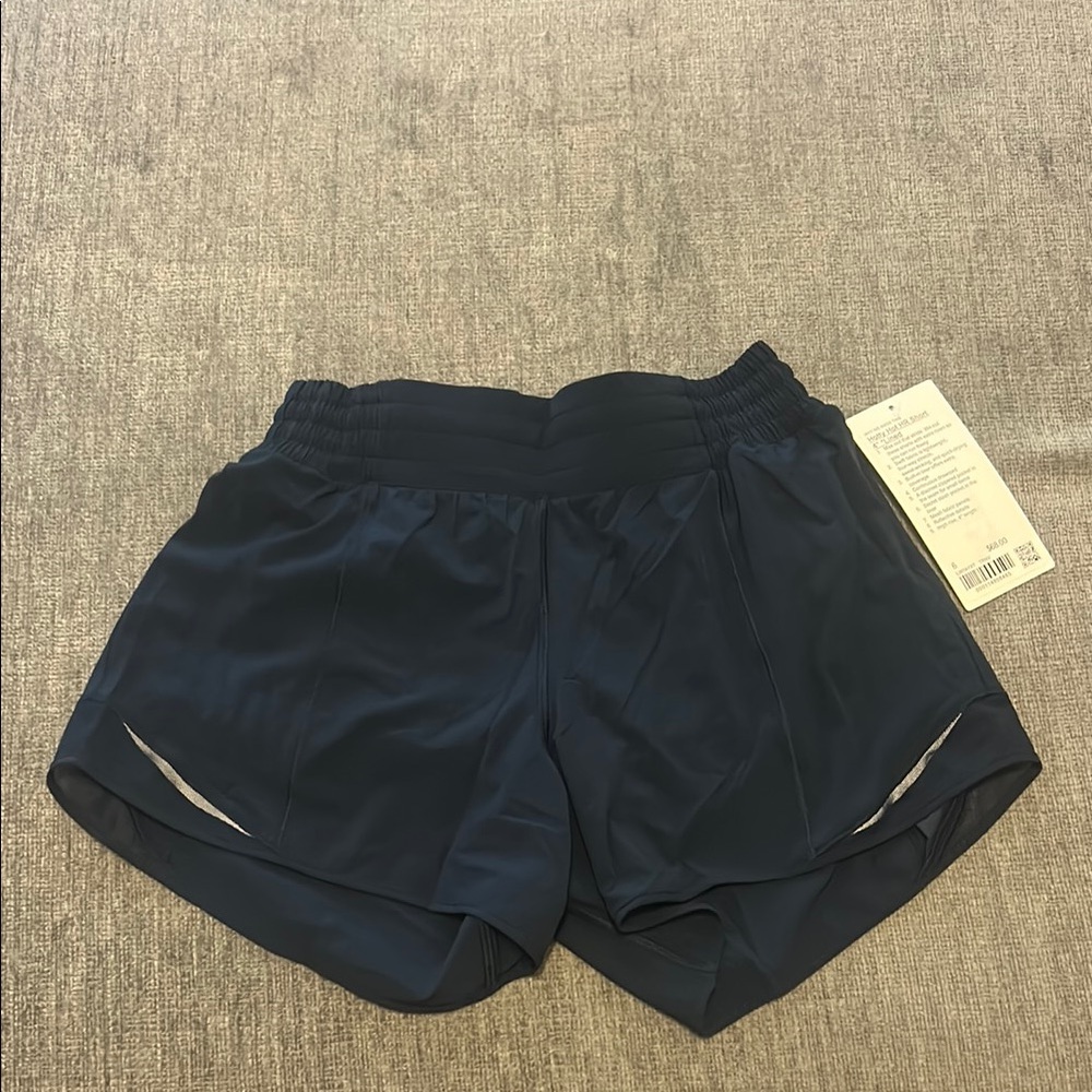 Lululemon True Navy Hotty Hot Shorts